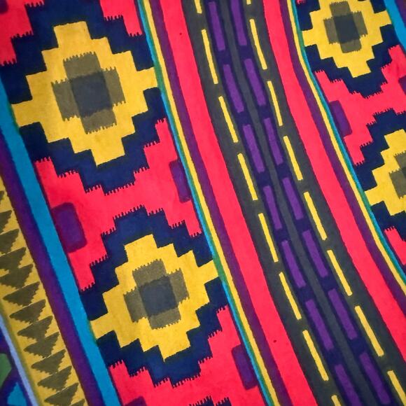 J Peterman Kaftan Size L/XL Cotton Stripe Southwest Tribal Boho Hippie Maxi - Picture 12 of 16